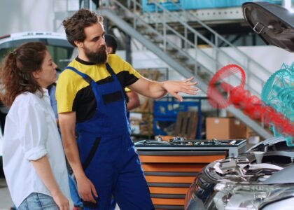 specialist uses ar broken car engine